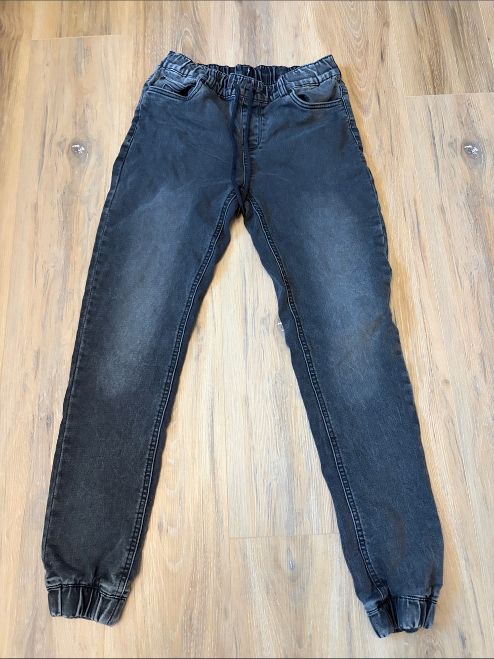 Slim Fit Black Jogger Jeans for Men - Elastic Waist